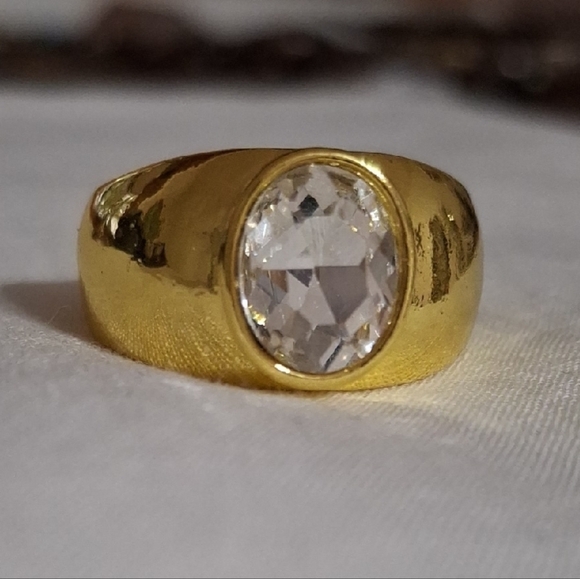 Source Unknown Other - 🔥3/$30🔥Men's Gold & White Gemstone Ring sz10